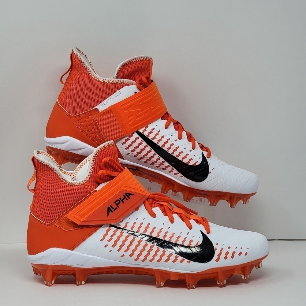 Nike Men's Alpha Menace Pro 2 Size 12.5 Football Cleats Orange  BV3945-103 New